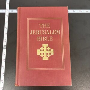 Doubleday The Jerusalem Bible Red Hardcover 1966 Catholic Translation Tolkien